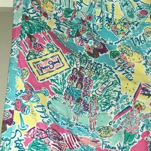 Lilly Pulitzer Lemonade Stand denim pants size 4